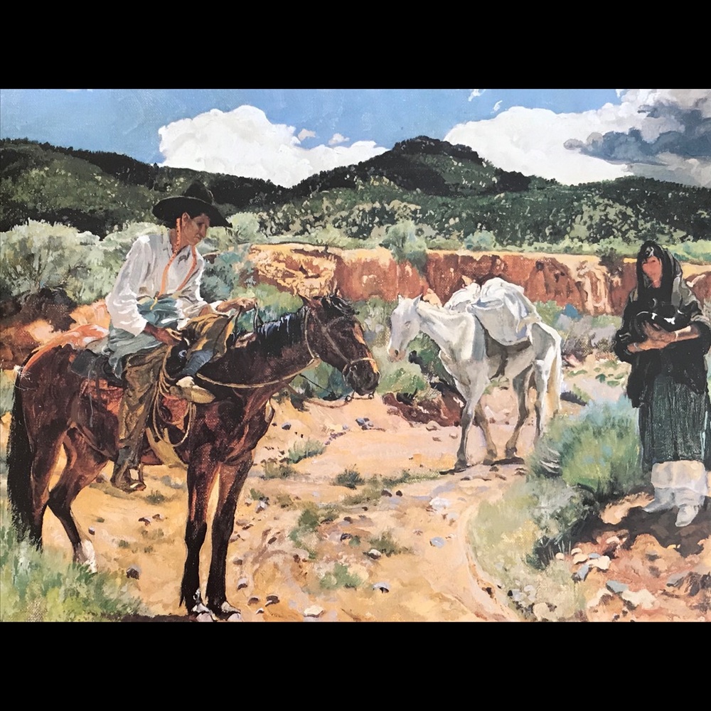 1984 SANTA FE RAILROAD CALENDAR Walter Ufer PRINT